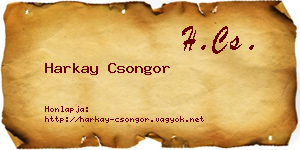 Harkay Csongor névjegykártya